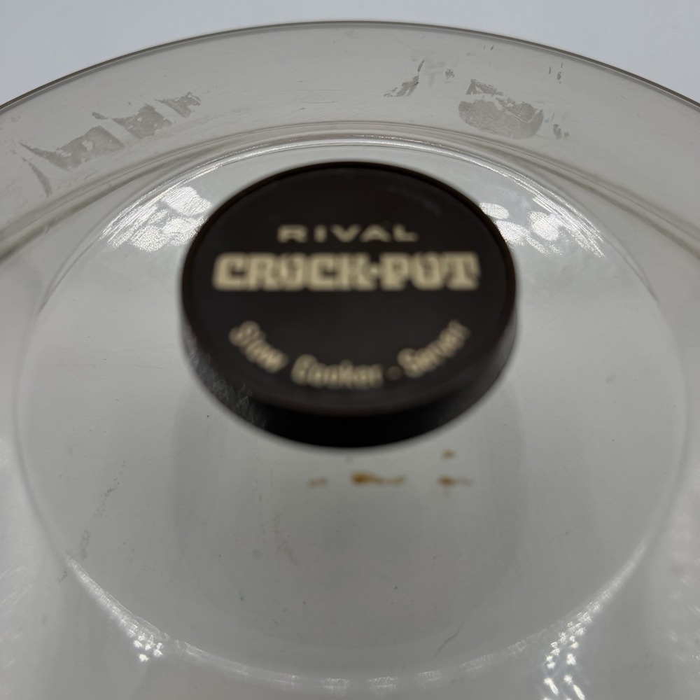 Vintage 10" Rival Crock Pot Model 3300 Slow Cooker‎ Lid ONLY Top OEM Plastic - Picture 2 of 4